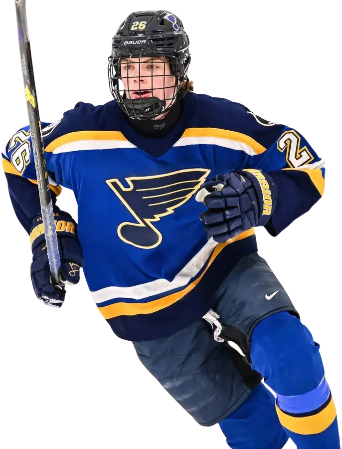Charlie Barnes in his AAA Blues jersey
