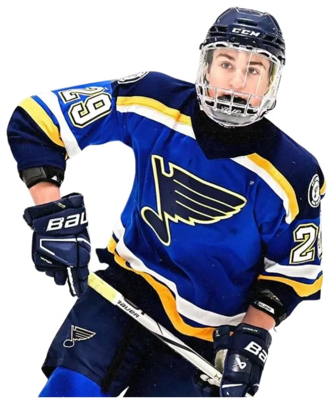 Trey Wilson in his AAA Blues jersey