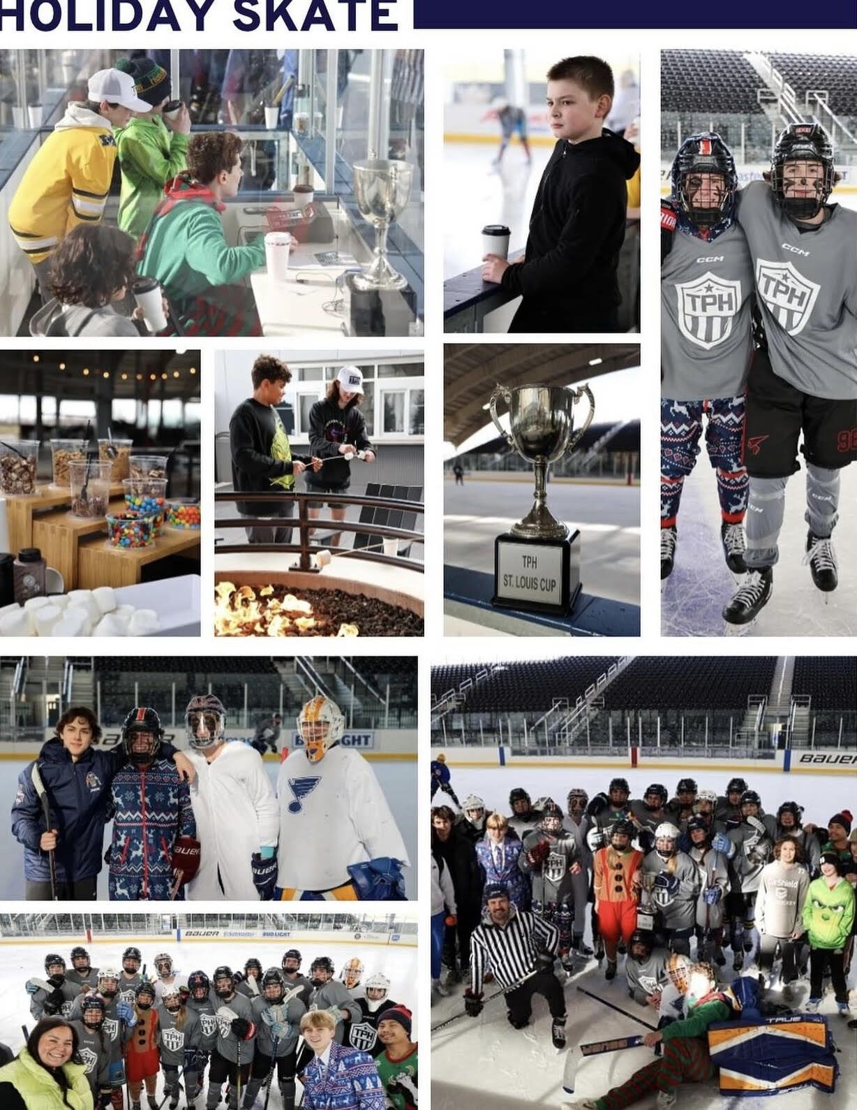 Holiday skate event collage