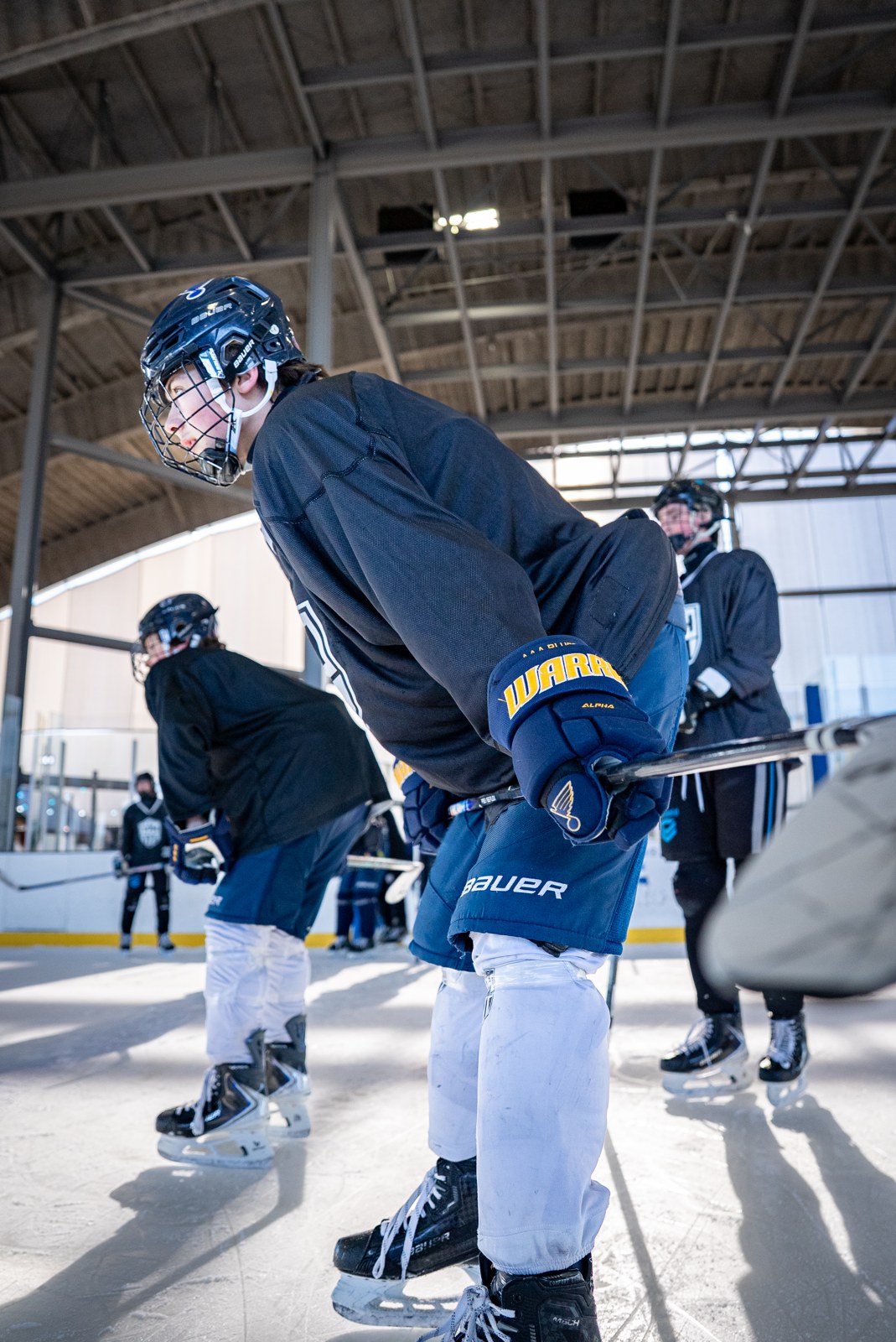 Morning on-ice training at Centene Community Ice Center