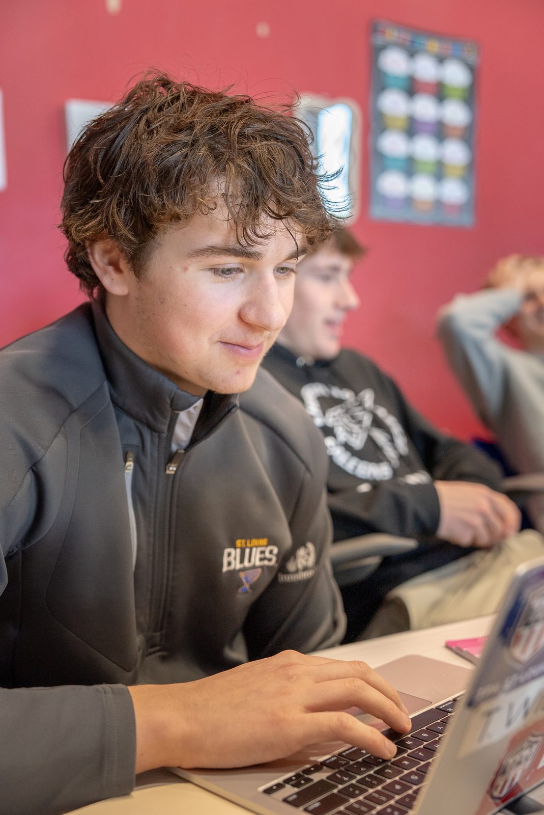 Student focused on coursework