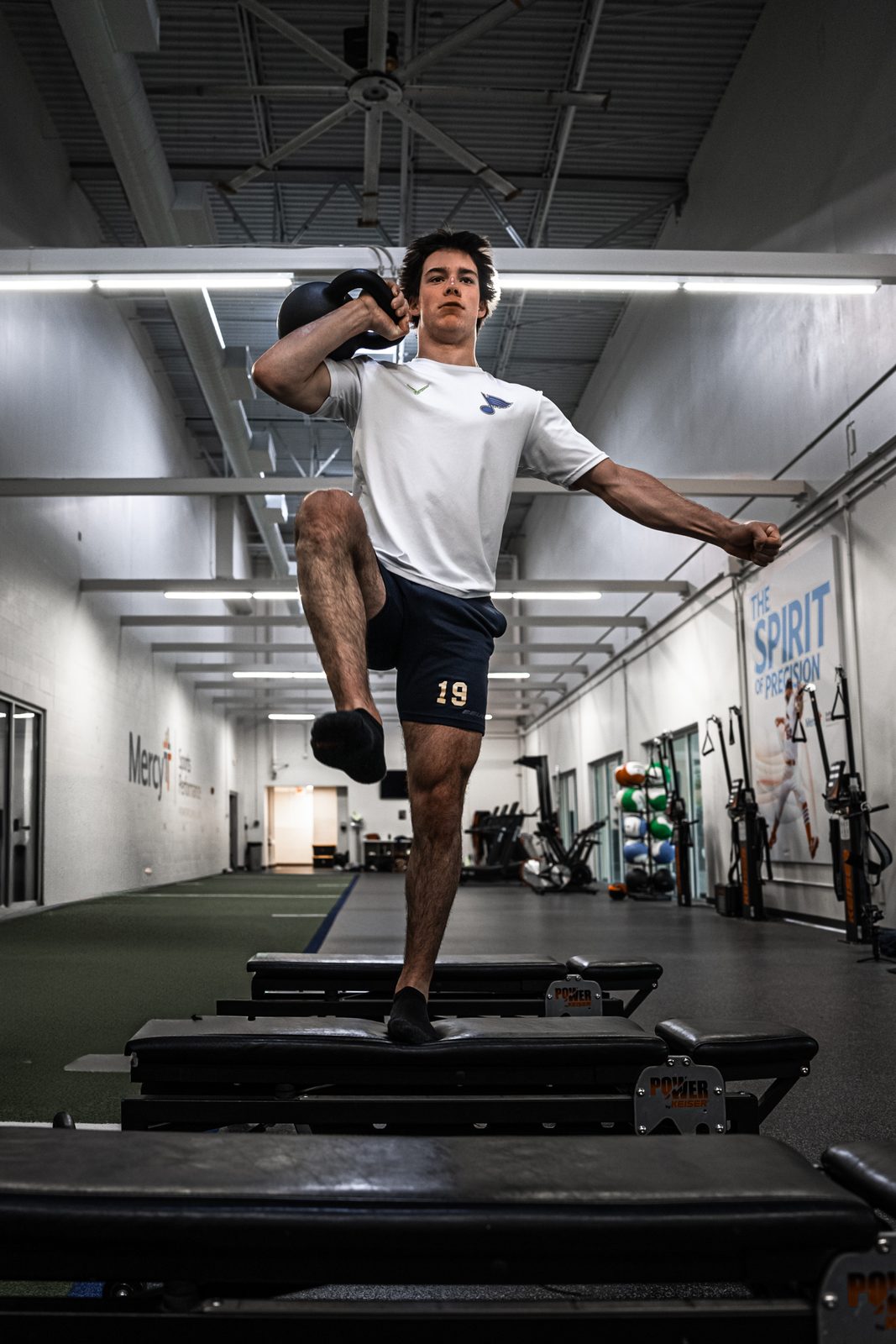 Athlete sprinting on the treadmill