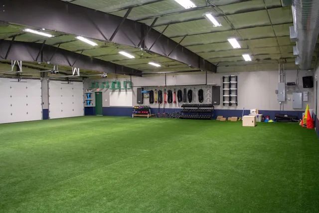 Indoor turf training space